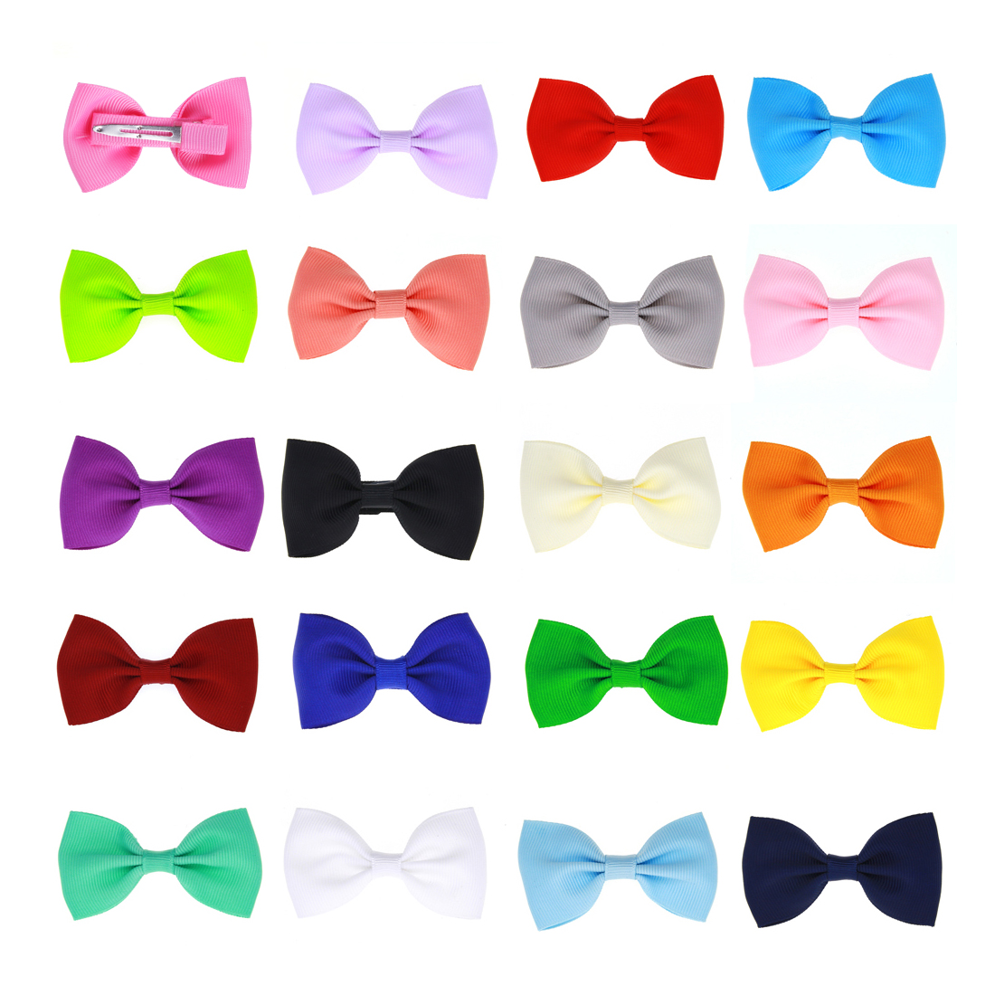 20 Pcs 2.75 inch Baby Girl Boutique Grosgrain Ribbon Hair Bows Alligator Clips For Teens Kids Toddlers Children(2.75 Inch)