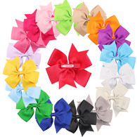 18 pcs 4 "  Boutique Pinwheel Girls Hair Bows Hair Clips For Baby Girls Toddlers 