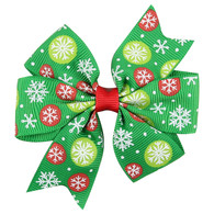 8 Pcs 3" Girls Toddlers Christmas Gift Pinwheel Hair Bows Hair Clips Barrette