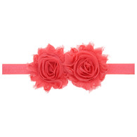 6 pcs 2.5" 2 Flower Hair band Headband For Newborn Baby Girls Toddlers