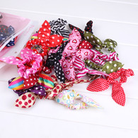 20 pairs Baby Girl Rabbit Ear Hair Rope Elastic Bunny Ear Hair Holder for Baby Girls Toddlers