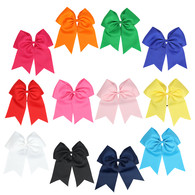 12 Pcs 8“ Jumbo Cheer Bows Ponytail Holder Cheerleading Bows Hair Tie for Teens Girl