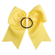 12 Pcs 8“ Yellow Jumbo Cheer Bows Ponytail Holder Cheerleading Bows Hair Tie for Teens Girl