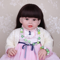 Green Chunky Bubblegum Necklace and Bracelet set for Kids Girls