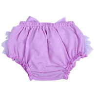 Purple Ruffle Bloomer Diaper Cover for Baby Girls Toddlers