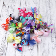 Boutique Hair Bow Rainbow 3 Inch 20 Pcs Hair Clips For Baby Girls Toddlers