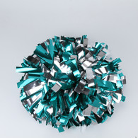 Plastic Cheerleading Pom pom 6 inch Pair Light blue-White